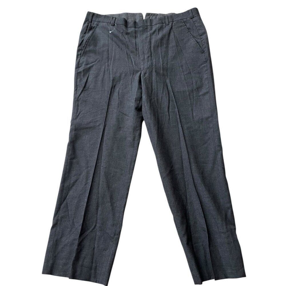 Majer Slacks Mens 38 x 29 Gray Wool Pants Lightweight Trousers by Jos A Bank USA